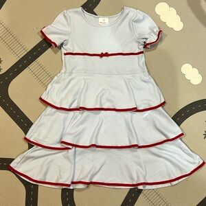 Hanna Andersson tiered dress light blue